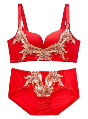 【专柜大清仓】黛凡妮新年红色内衣套装ZW53097