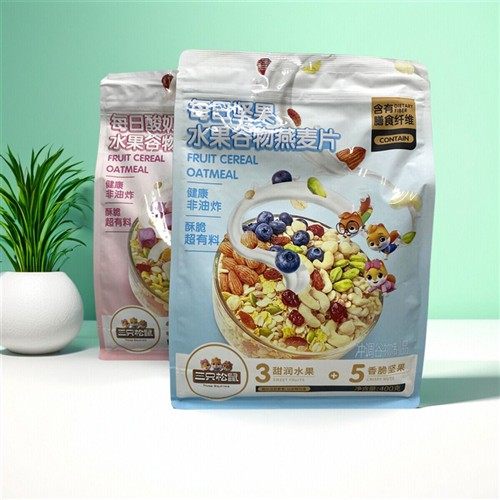 三只松鼠坚果酸奶燕麦片400gx2袋水果即食早餐谷物饱腹营养代餐