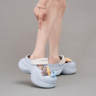 160 洞洞鞋 蓝泡泡玛特女鞋 夏季 百搭2厚底软增 2015新款 C底H无品牌