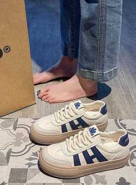 小白鞋厚底网阿甘爆款女板鞋2025秋新款搭百动韩版红89441运鞋ins