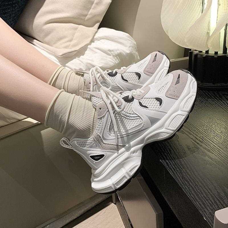 透气老爹鞋女运秋季轻便百休搭跑步鞋厚底闲动鞋72368女款20季24