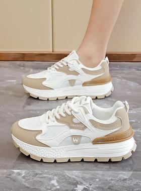 显脚小老爹A鞋女202春季5新炸街增高百搭休AD8802-1闲运动阿甘鞋D