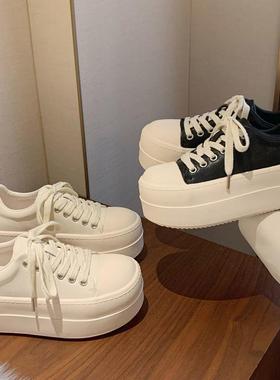 爆款大头厚底鞋松糕小34732白女225春季新0款增高鞋板休闲鞋百搭