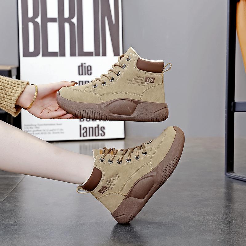 女鞋中帮HB-611鞋子女2鞋025季新款学生软底防滑妈妈鞋休秋闲女HB