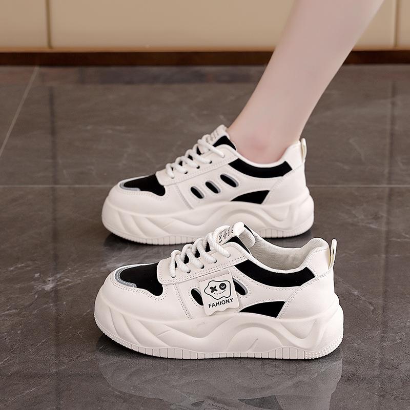 厚底板鞋女0鞋225春季新单款百搭软底休KT-2620闲运动鞋学生小白2