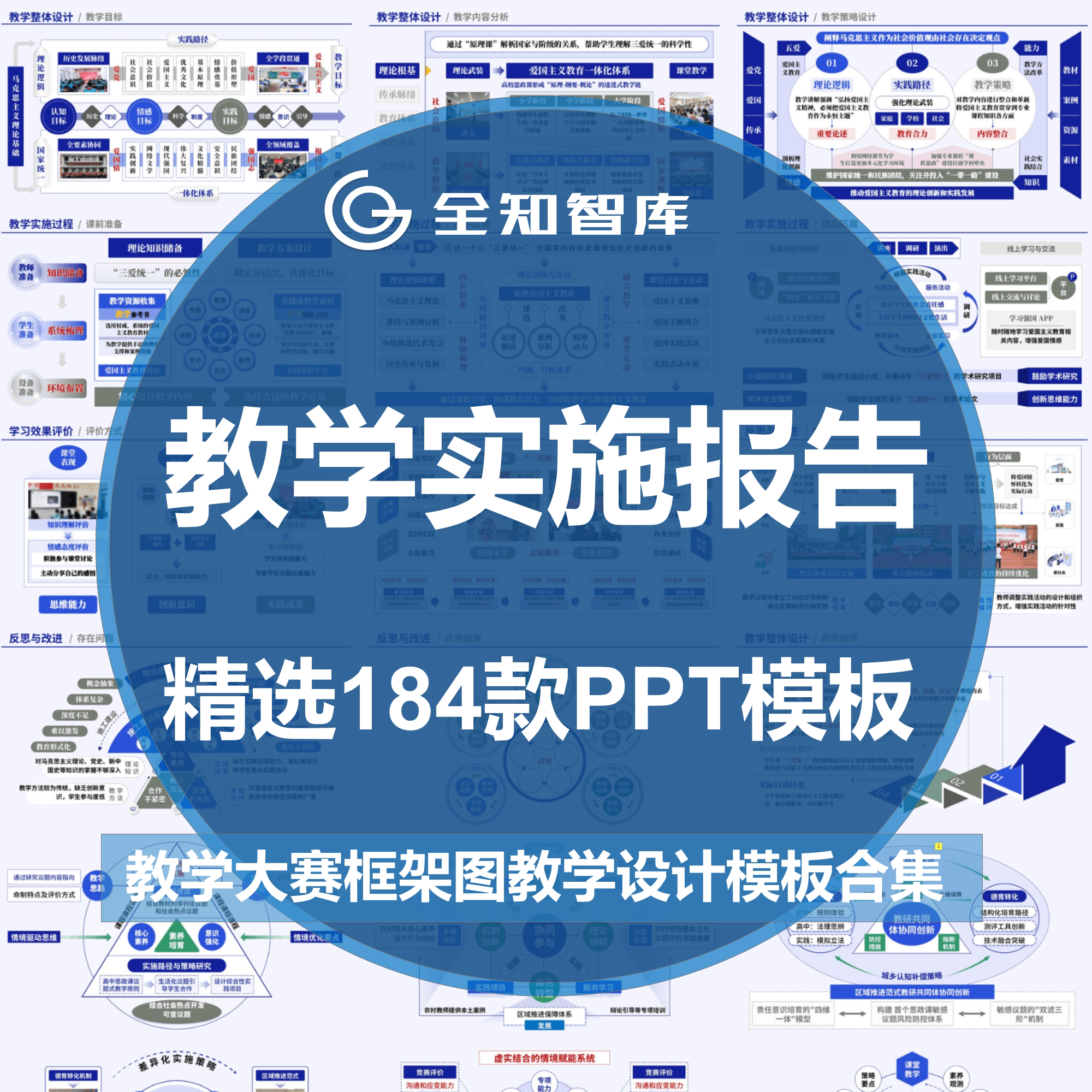 教学能力大赛实施报告流程架构图十二图创新设计课题申报PPT模板