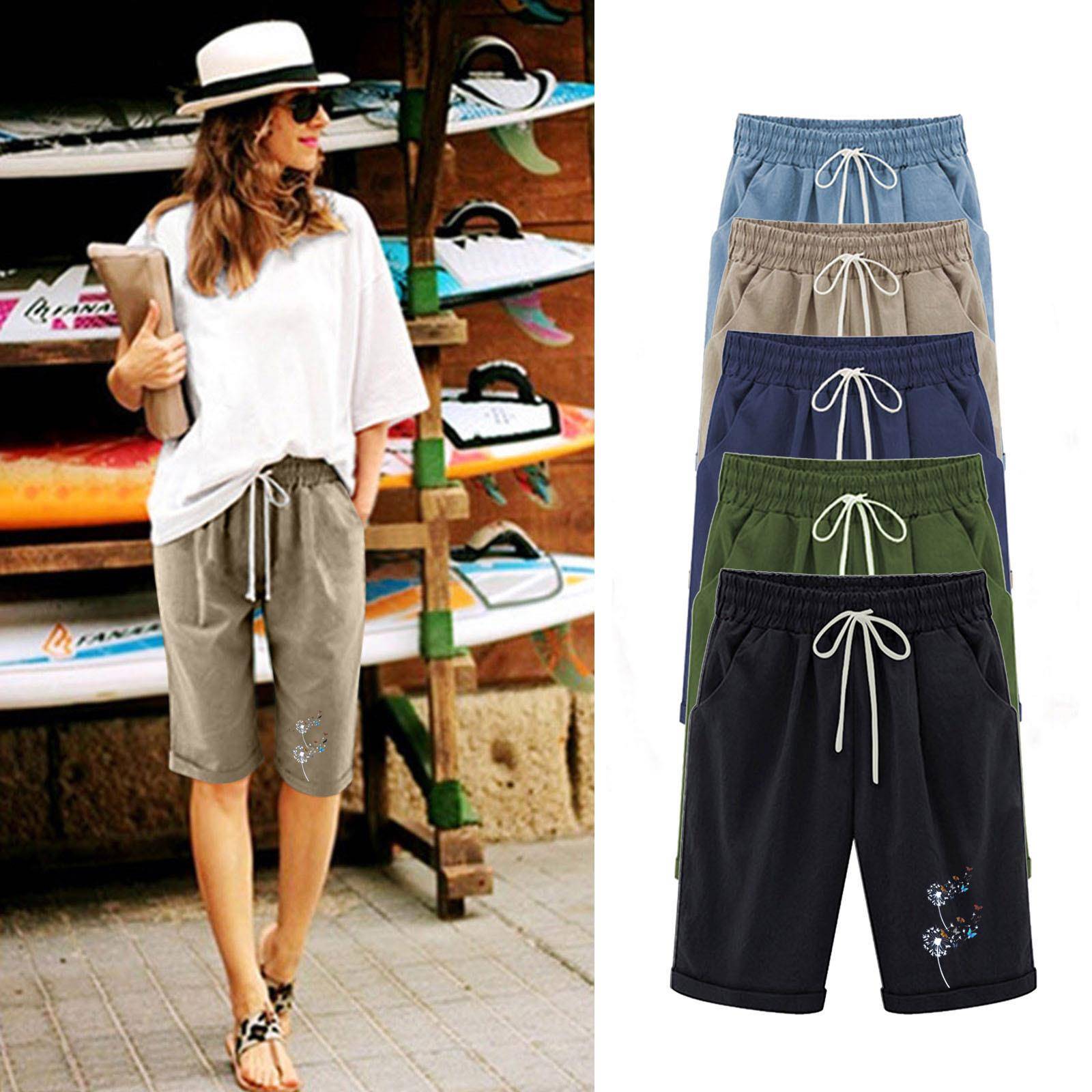 Summer colorful casual dandelion thin pants mid-length