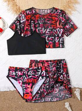 swimsuit ladies kids large and middle for set bikini Sexy