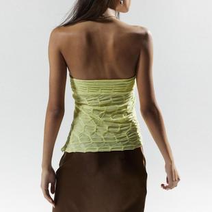 piece ruched bathing blue backless bandeau womens monokini