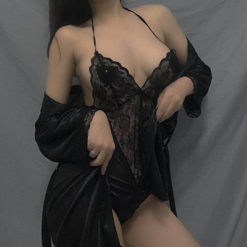 Plus size fat girl sexy lingerie sexy pajamas plus size bed