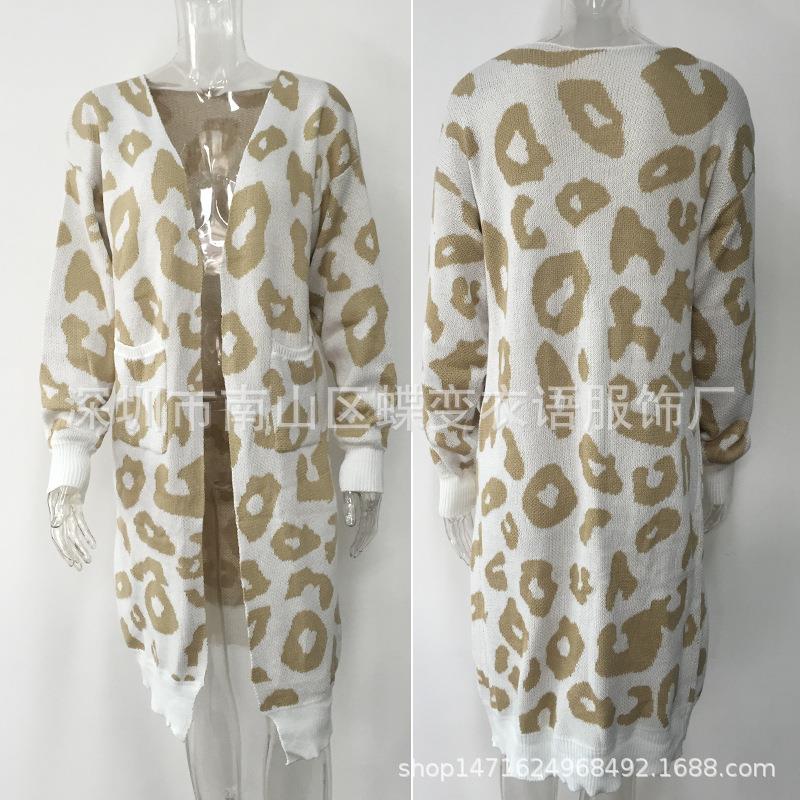 autumn and winter new womens womens jumper leopard print
