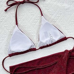 womens swimsuit solid color bikini Two sexy piece