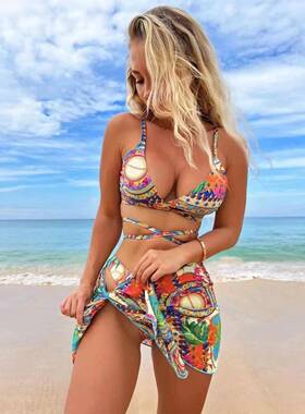swimsuit separates bikini womens three-piece Fashion