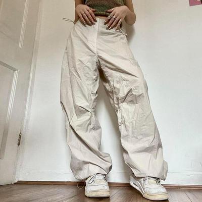 Street Loose Wide Leg Overalls Cuffed Trousers Adjustment