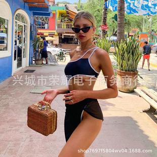one women swimsuit sexy Solid cloth snake bikini color high