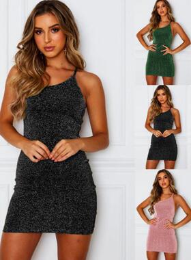 vestidos sparkly party clubbig night dress mini wrap neck