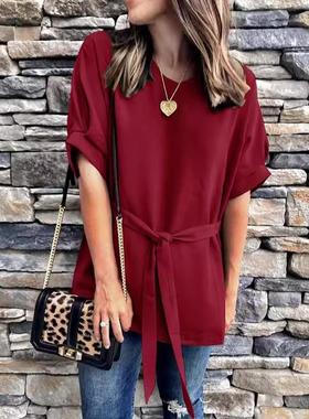 women for clothes summer shirt solid casual women tops