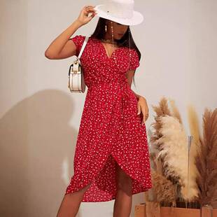 dresses vacation waist cinched women new summer dress shirt