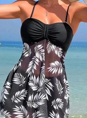 bathing piece two conservative fashion bikinis mesh waist