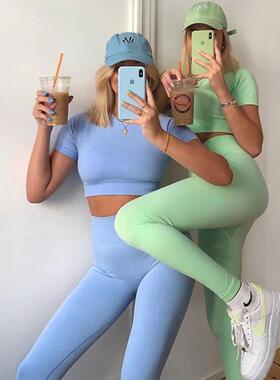 Women Clothes Fitness Sleeve Short Pants Womens Summer