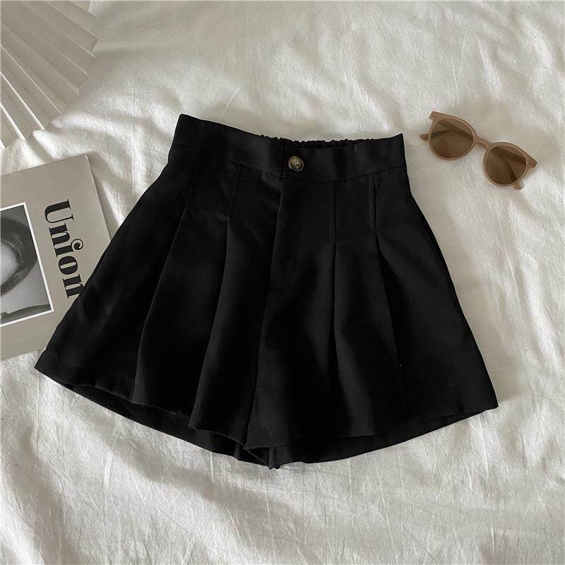 casual waist simple wide women pleated summer pants fashion