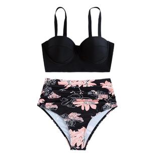 hard packed with waist for gathered women swimsuit high