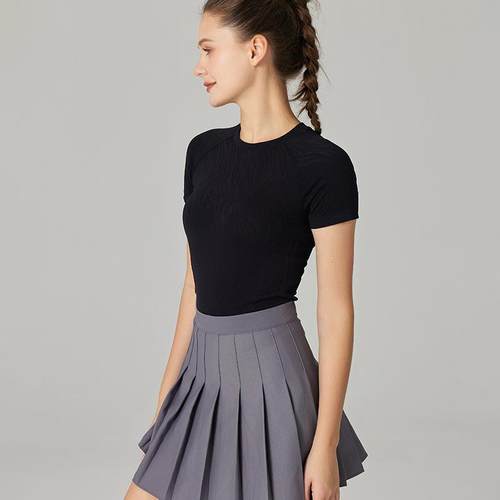 Sports all-match yoga zebra pattern top breathable thin