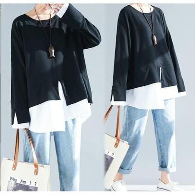 pullover ladies -shirts woman women oversized loose fashion