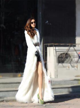 coat fur fox coat fur womens domineering long super coat