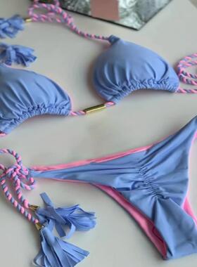 rope braided multi-color sexy color solid split womens