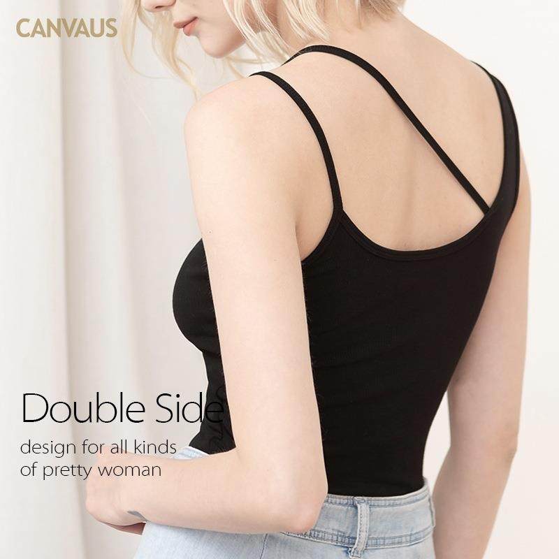 Womens irregular threaded two-sided slim-fitting camisole