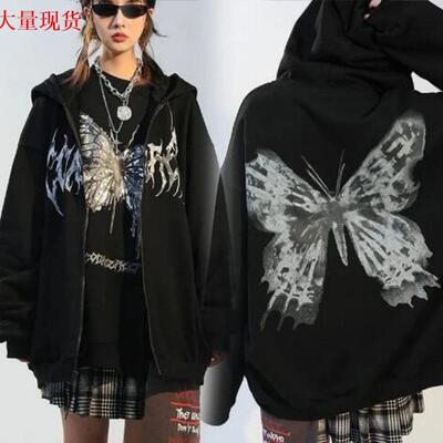 anime clothes gothic jacket sweatshirts long fleece jacket