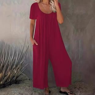 jumpsuit elegant loose casual suspender casual ladies