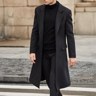 coat woolen mens coat woolen coat trench long mens style