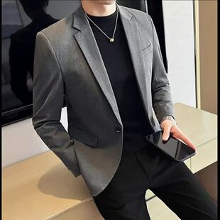 小西装男春秋季西服韩版商务休闲外套男士修身小西装套装