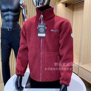 挪威加绒加厚保暖抓绒衣双层棉衣夹克外套抗寒立领多口袋男女同款