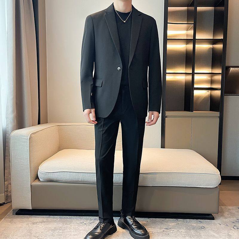 小西装男春秋季西服韩版商务休闲外套男士修身小西装套装