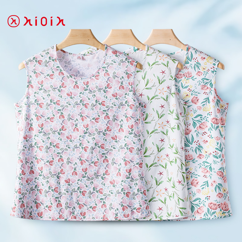 中老年人纯棉背心大码宽松