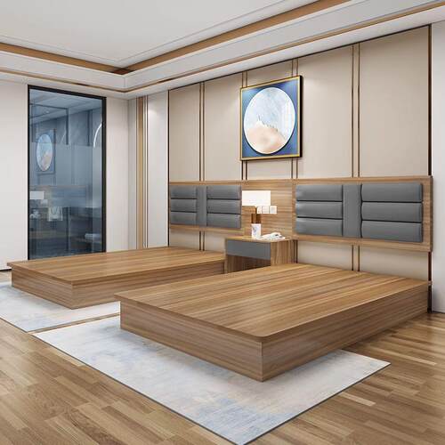 酒店家具宾馆标间全套民宿星级双人床公寓单间大床现代原源头工厂