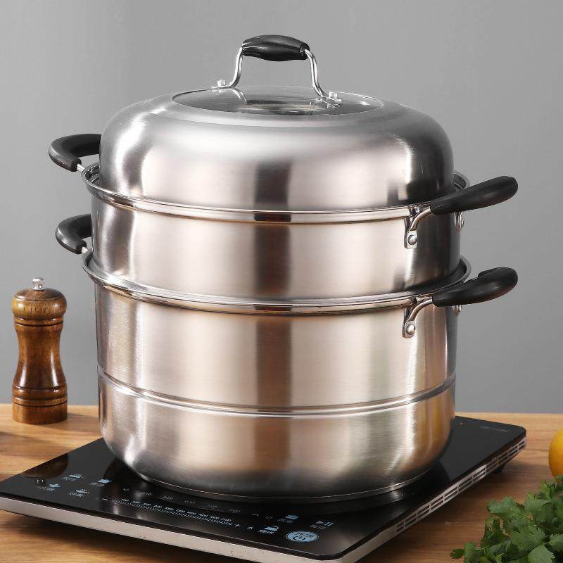 蒸锅304不锈钢三层加厚家用多功能大容量蒸煮炖煤气电磁炉礼品锅,厨房/烹饪用具,蒸锅/蒸桶,淘宝优惠券,粉丝福利购,淘宝优惠卷