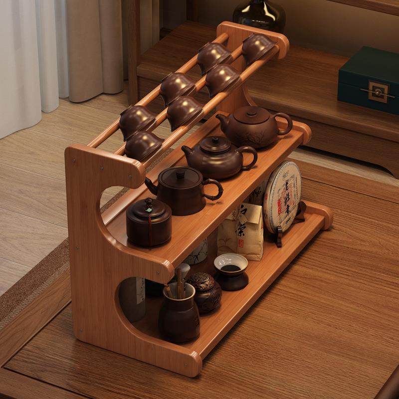 桌面茶杯收纳置物架茶室茶桌小型博古架茶台茶具紫砂壶摆放展示架,收纳整理,书桌收纳置物架,淘宝优惠券,粉丝福利购,淘宝优惠卷