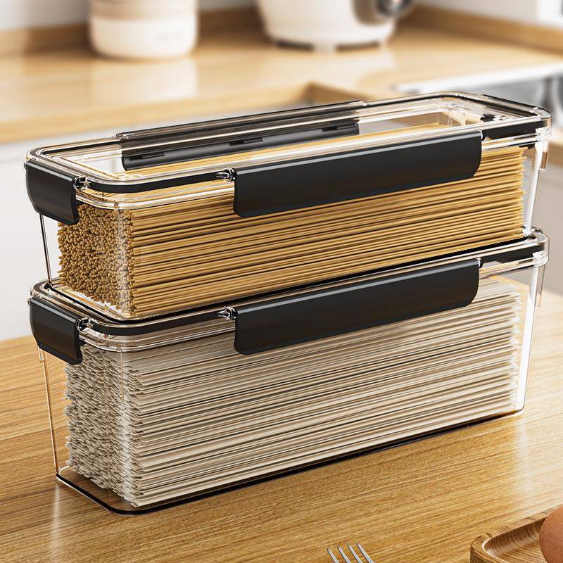 面条收纳盒食品级冰箱装挂面意面杂粮密封盒厨房姜蒜透明储物罐子