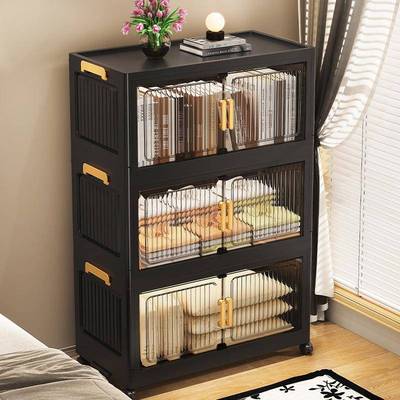 60cm宽免安装折叠收纳柜家用客厅储物柜宝宝儿童衣柜卧室整理柜子