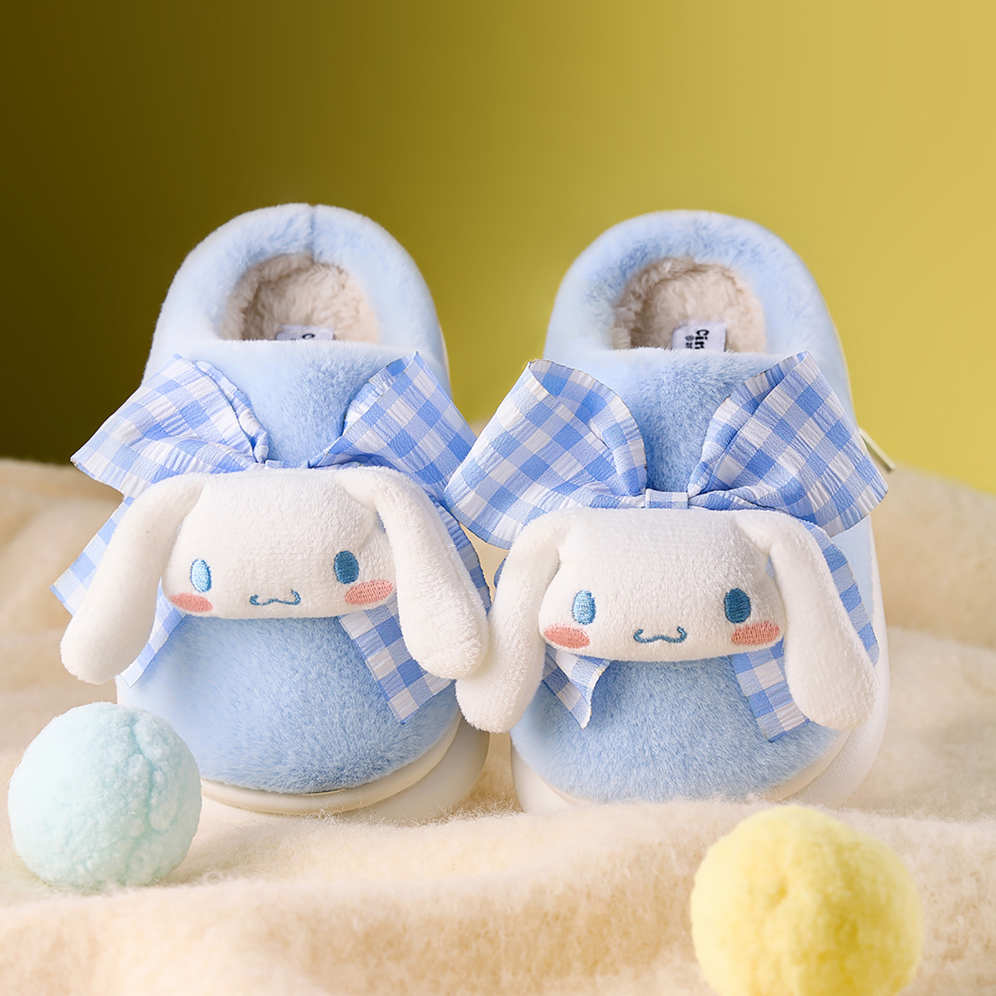 玉桂狗儿童棉拖鞋家居毛绒可爱