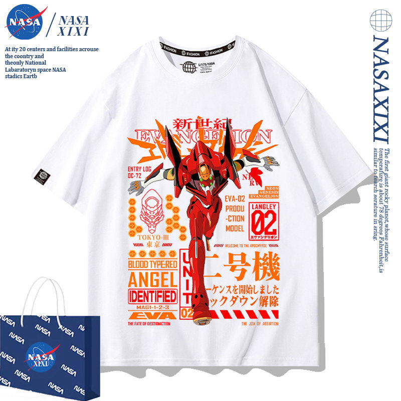 新世纪福音战士联名T恤男衣服短袖初号机eva圆领夏潮牌宽松休闲
