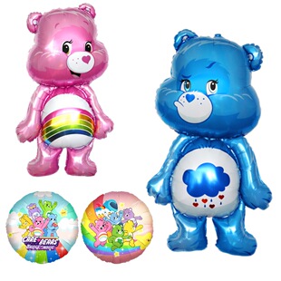 爱心熊彩虹护理熊造型铝膜气球care bears主题生日派对装饰铝气球