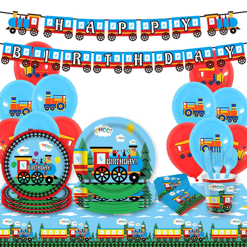 卡通小火车主题一次性纸巾纸盘叉勺纸杯餐具儿童生日派对布置用品,节庆用品/礼品,节日装扮用品,淘宝优惠券,粉丝福利购,淘宝优惠卷