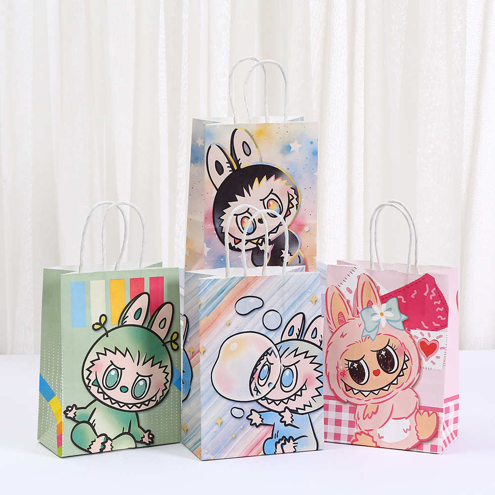 卡通恶魔拉布布印花礼品袋牛皮纸手提袋派对礼物包装袋生日回礼袋,节庆用品/礼品,节日装扮用品,淘宝优惠券,粉丝福利购,淘宝优惠卷