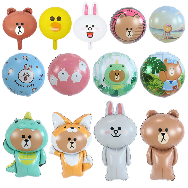 布朗熊可妮兔系列铝膜气球卡通儿童生日派对装饰布置背景铝膜气球,节庆用品/礼品,节日装扮用品,淘宝优惠券,粉丝福利购,淘宝优惠卷