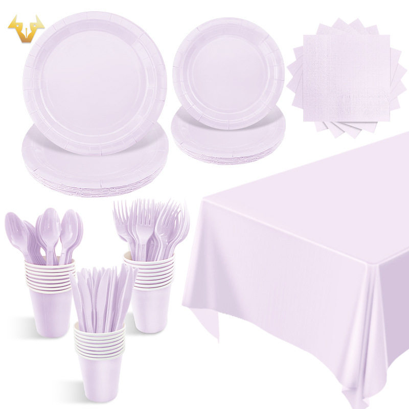 紫色派对餐具浅紫色纯色一次性餐具纸盘纸杯桌布儿童生日装饰布置,节庆用品/礼品,节日装扮用品,淘宝优惠券,粉丝福利购,淘宝优惠卷